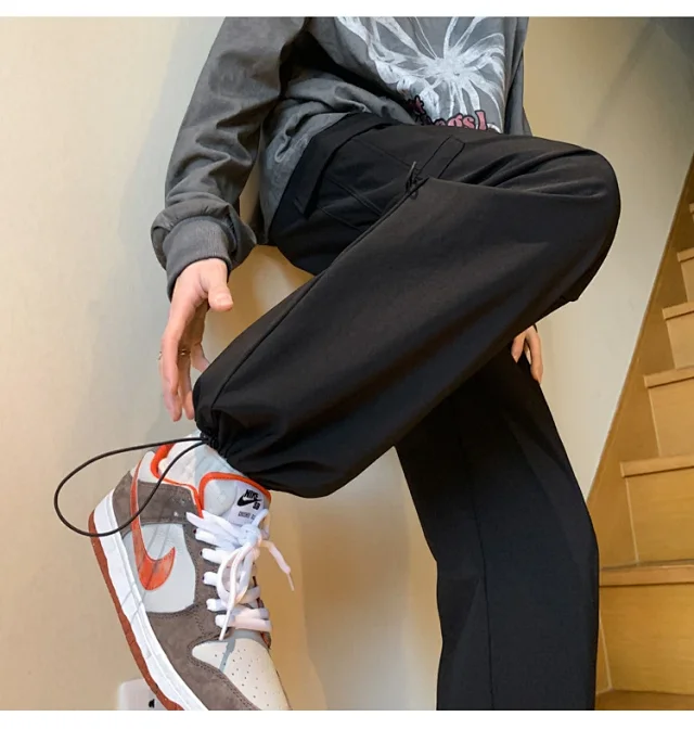 Men's Spring Retro Hiphop Cargo Pants Detail