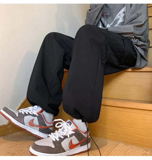 Men's Spring Retro Hiphop Cargo Pants Detail