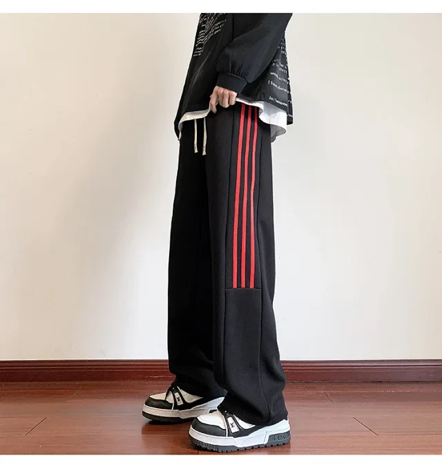 Men's Retro Striped Hiphop Pants Detail