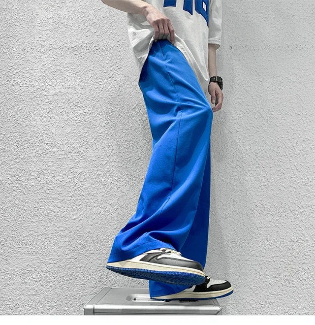 Men's Summer Ice Silk Casual Pants (Plus Size, Drawstring, Loose, High Street Style) Detail