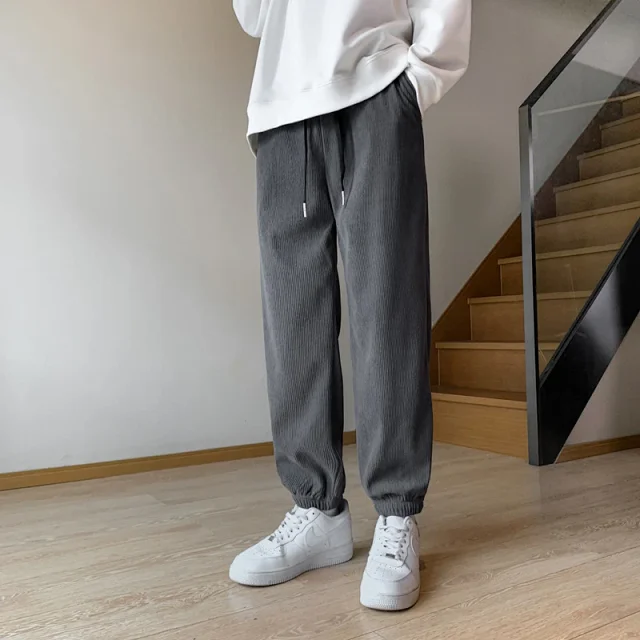 Men's Corduroy Joggers Winter Detail