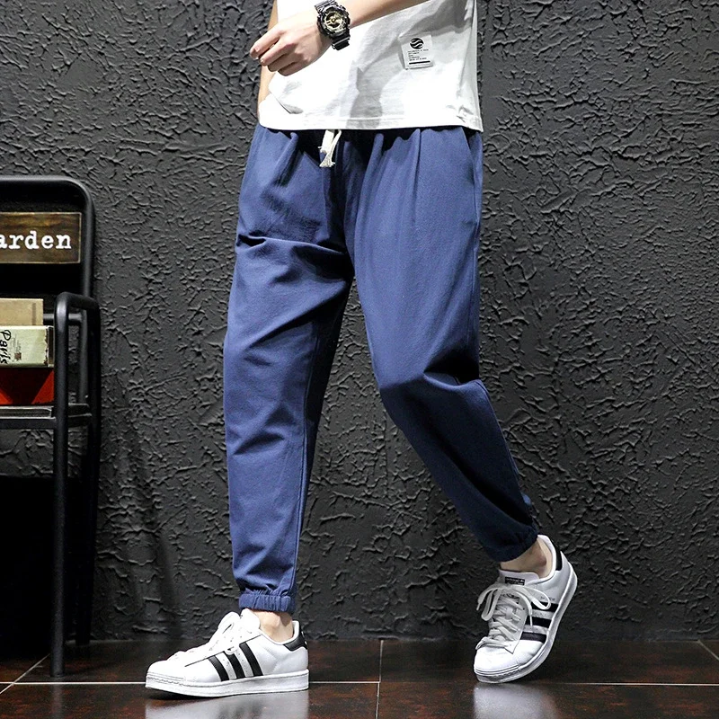 K801 Men's Spring Sporty Wide-Leg Linen Pants