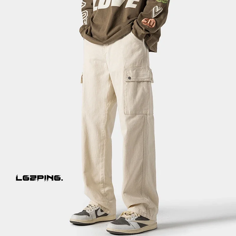 Hip Hop Men's Spring Straight Cargo Pants