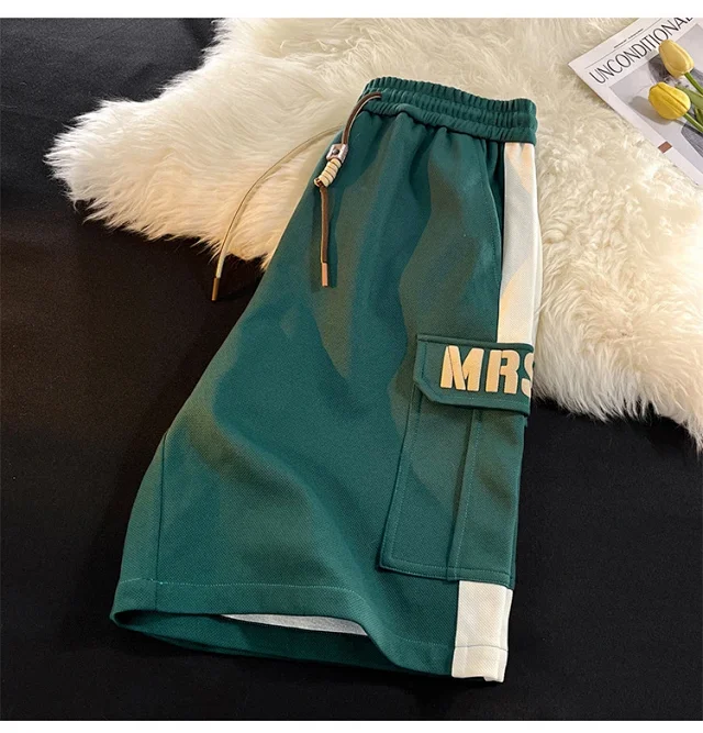 Men's Summer Retro Stripe Basketball Shorts Detail