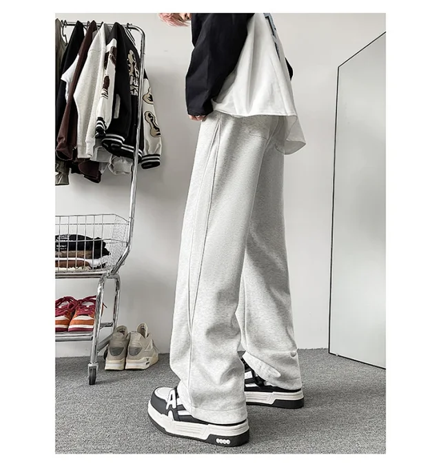 Japanese Oversize Men's Spring Wide-Leg Pants Detail