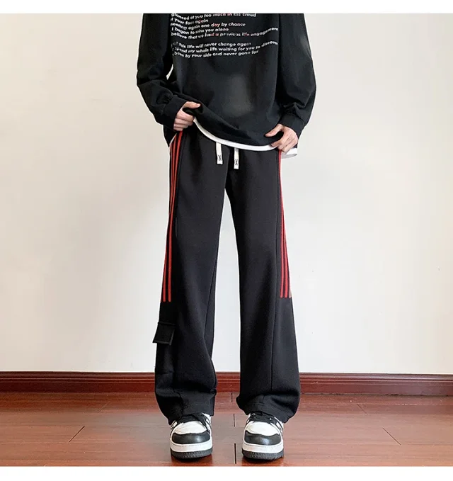 Men's Retro Striped Hiphop Pants Detail
