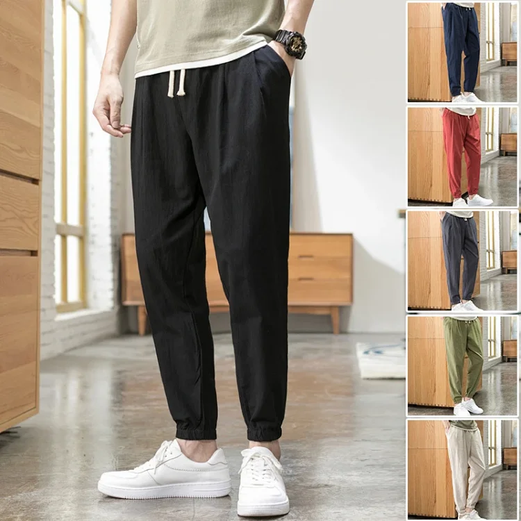 Wind Linen Loose Men's Harem Pants