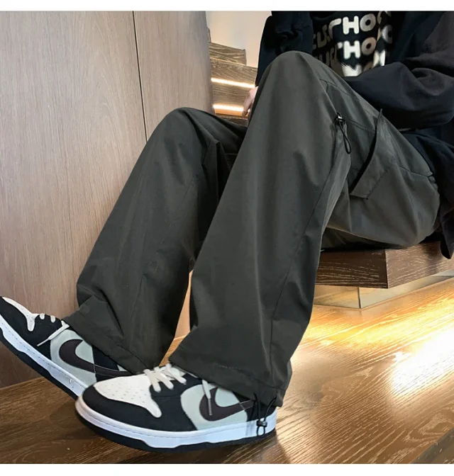 Men's Spring Retro Hiphop Cargo Pants Detail