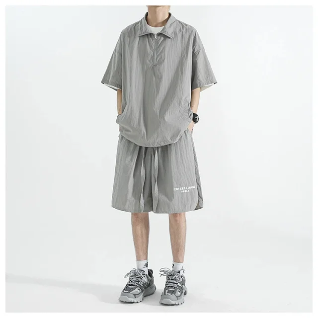 Unisex Summer Thin Short-sleeve Sunscreen Suit Detail