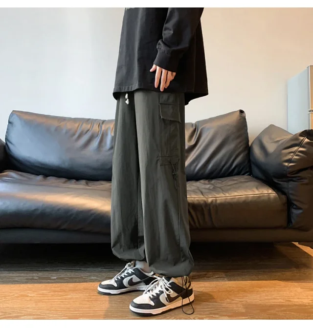 Men's Spring Retro Hiphop Cargo Pants Detail