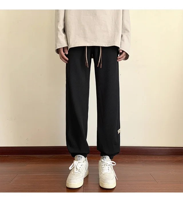 Men's Spring Autumn Waffle Casual Pants Detail