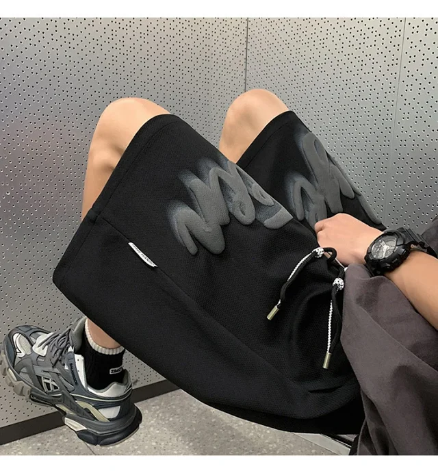 2025 Men's Foam Print American Shorts Detail