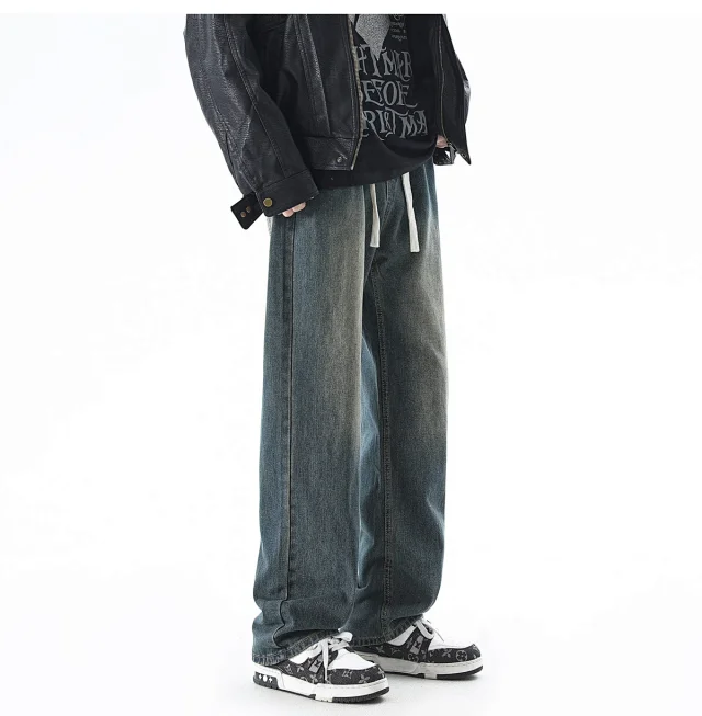 Men's Retro Spring Vibe Straight Cargo Jeans Detail