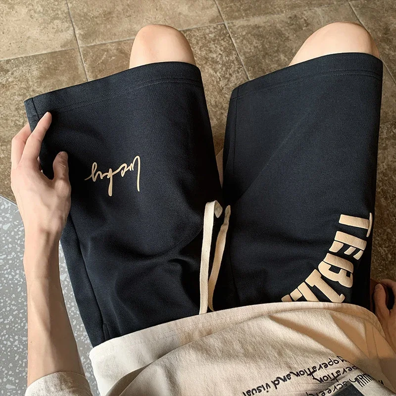 Men's Summer New Trendy Foam Print Loose Shorts