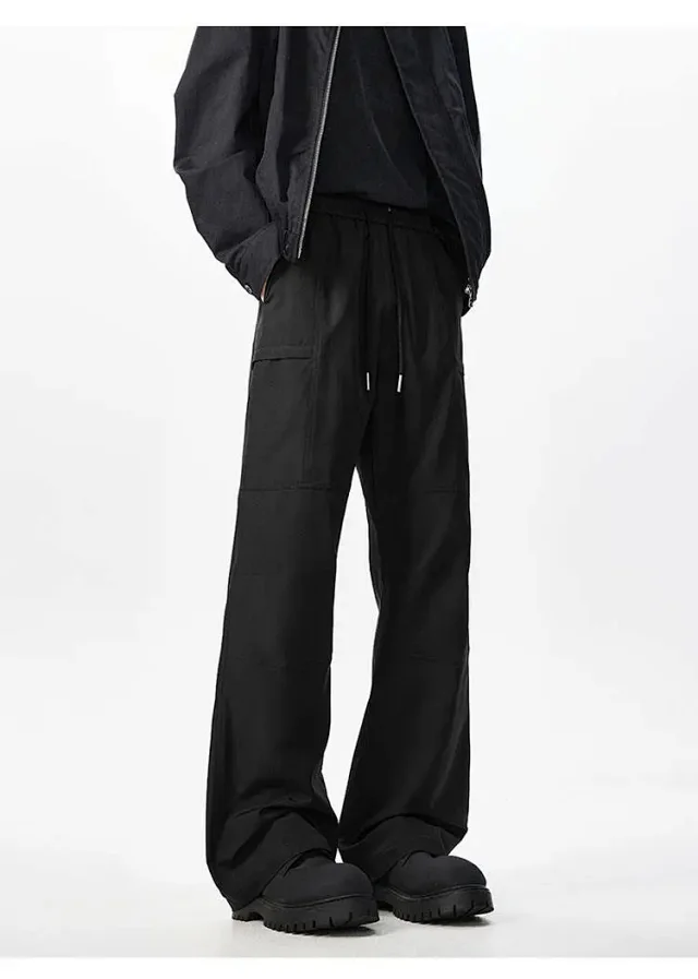 Beige Retro Cargo Pants - Men's Autumn New Detail