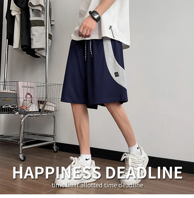 Men's Color-blocking Athletic Shorts Detail