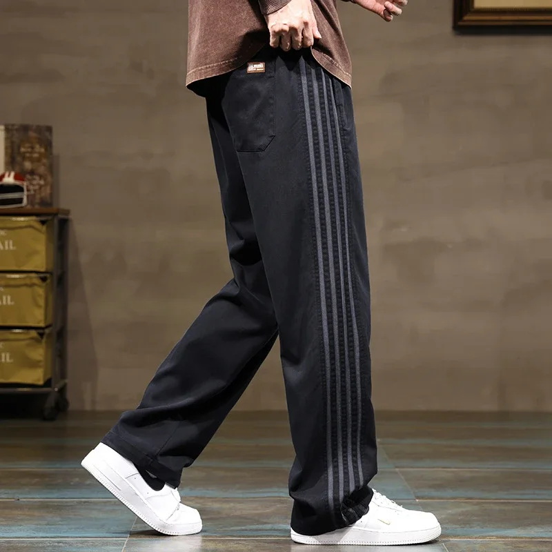 2025 Summer Men's Lyocell Loose Wide-Leg Track Pants