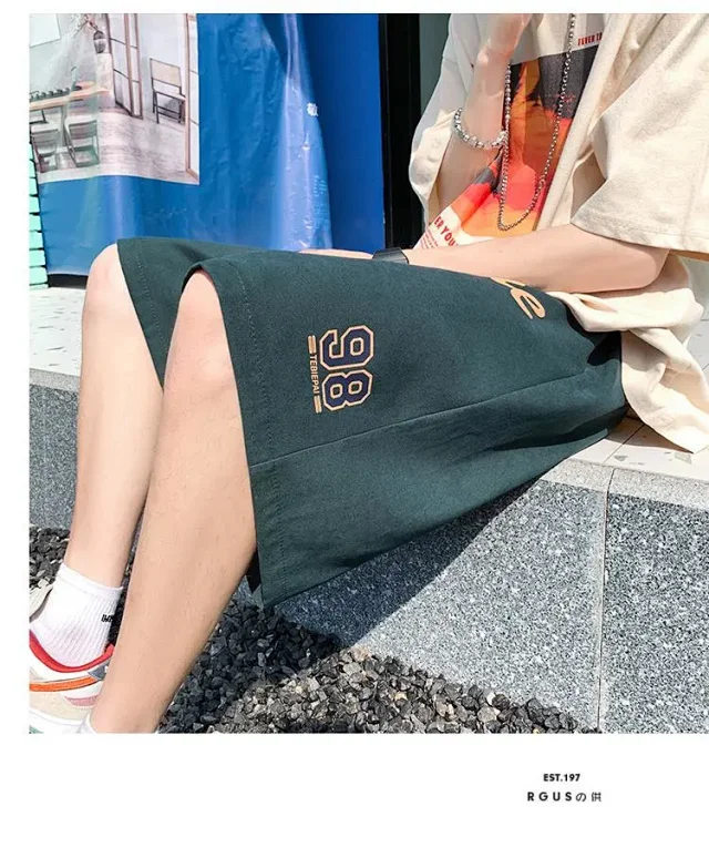 Men's Summer Retro Casual Basketball Shorts Detail