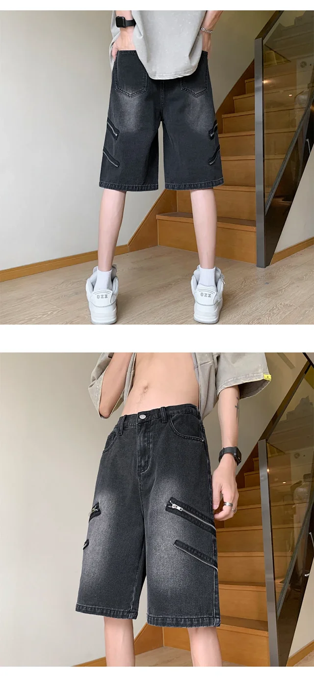 Stylish Streetwear Denim Shorts for Men Detail