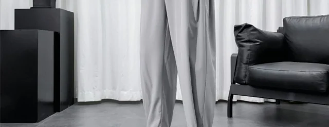 Men's Plus-Size Belted Summer Ice Silk Pants Detail