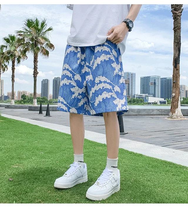 Men's Summer Ice Silk Quick-Dry Beach Shorts Detail