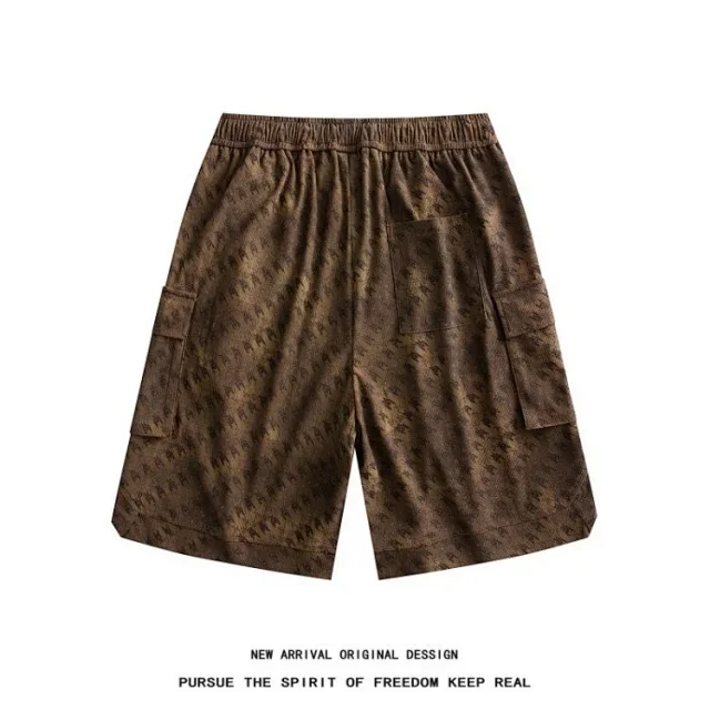 Full - Print Utility Shorts for Men Detail