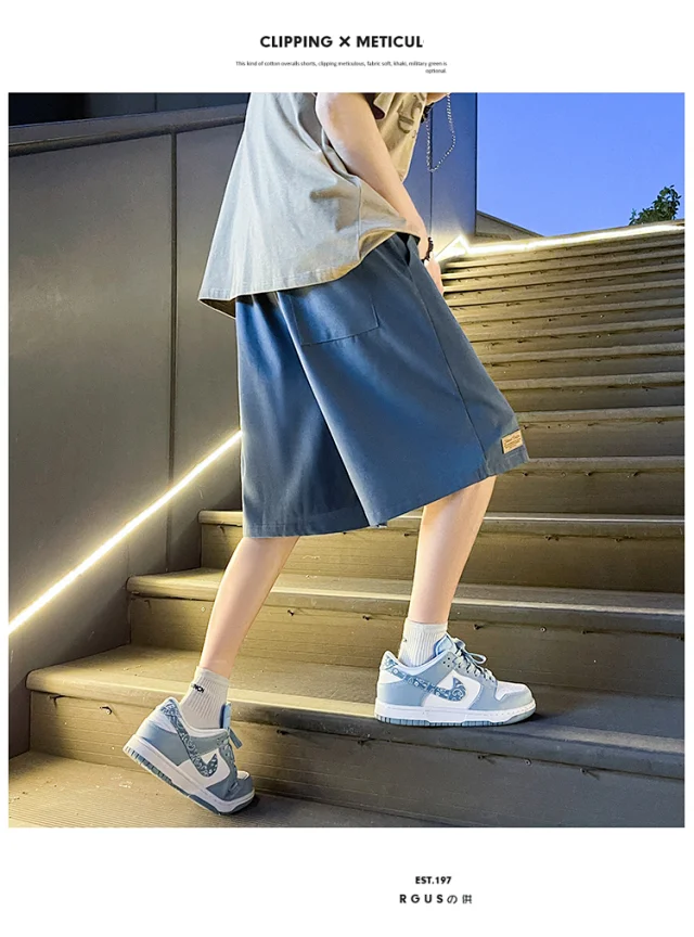 Men's Summer Retro Casual Basketball Shorts Detail