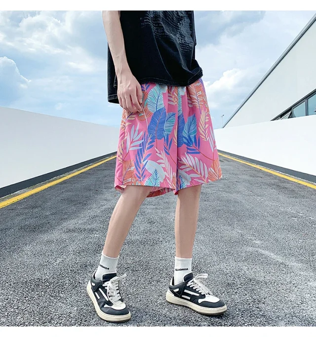 Men's Summer Thin Ice Silk Quick-dry Beach Pants Detail