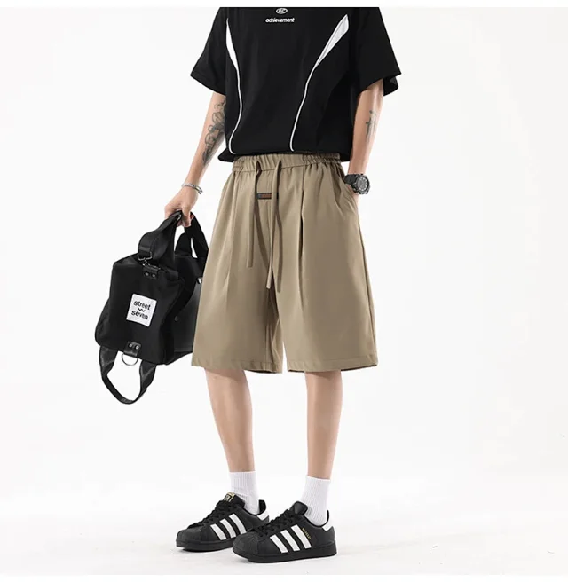 Men's Summer Printed Ice Silk Beach Shorts Detail