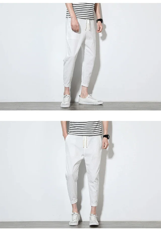 K352018 Cotton & Linen 9/10 Pants Detail