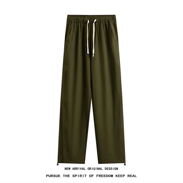 Men's Oversized Pleated Wide-Leg Pants Detail