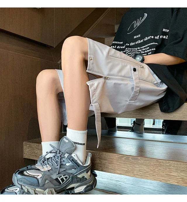 Grey Men's US Work Shorts Detail