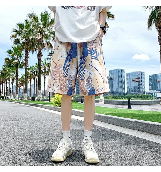 Men's Summer Thin Ice Silk Quick-dry Beach Pants Detail