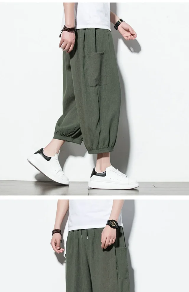 Men's 2025 Summer Ice Silk Capris Detail