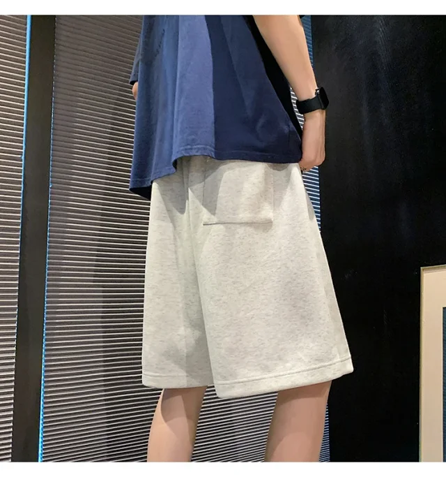Men's Summer New Trendy Foam Print Loose Shorts Detail