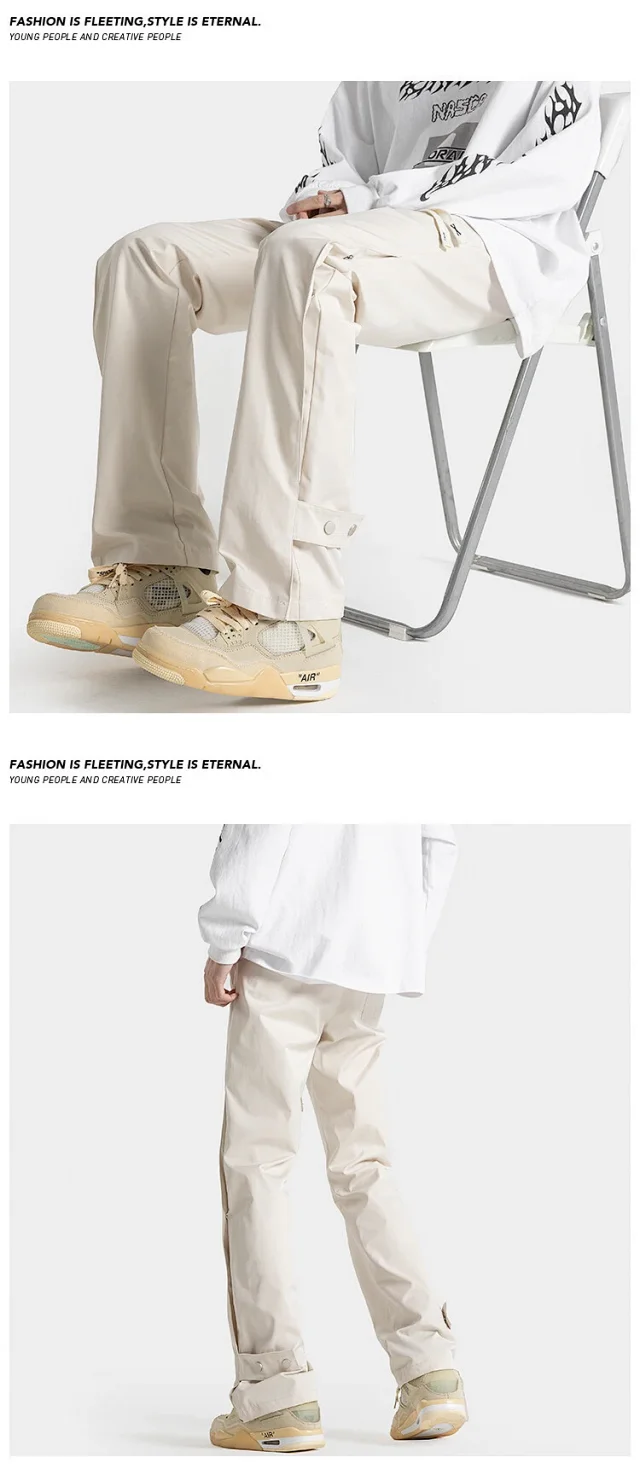 Oversize Men's Micro-flared Cargo Pants Detail