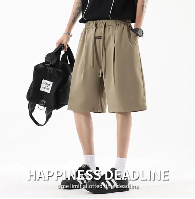 Men's Summer Printed Ice Silk Beach Shorts Detail
