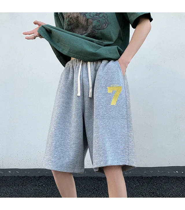 Men's Embroidered Retro Shorts Detail