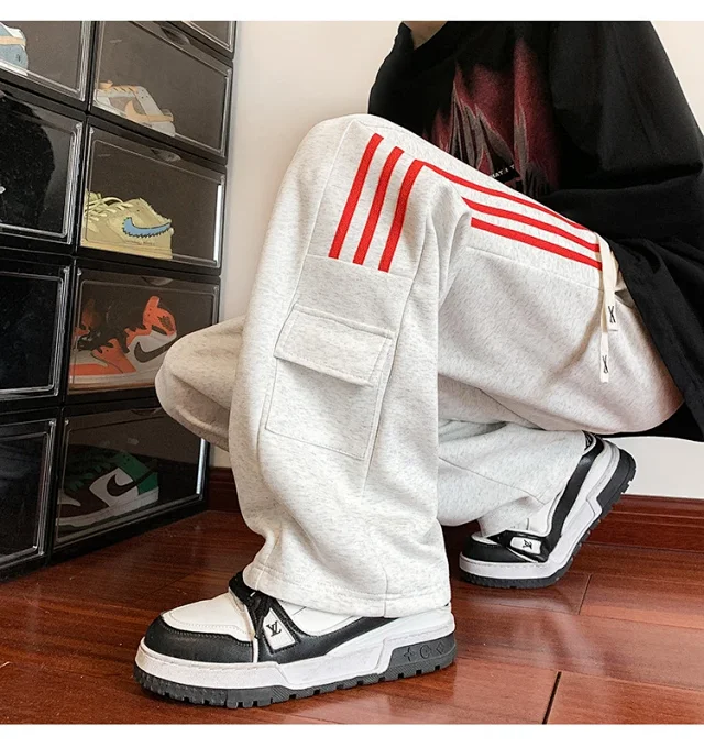 Men's Retro Striped Hiphop Pants Detail