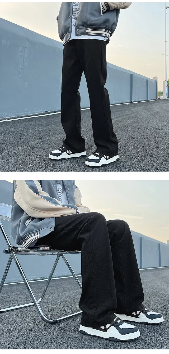 Men's Spring Vintage Straight Cargo Jeans Detail