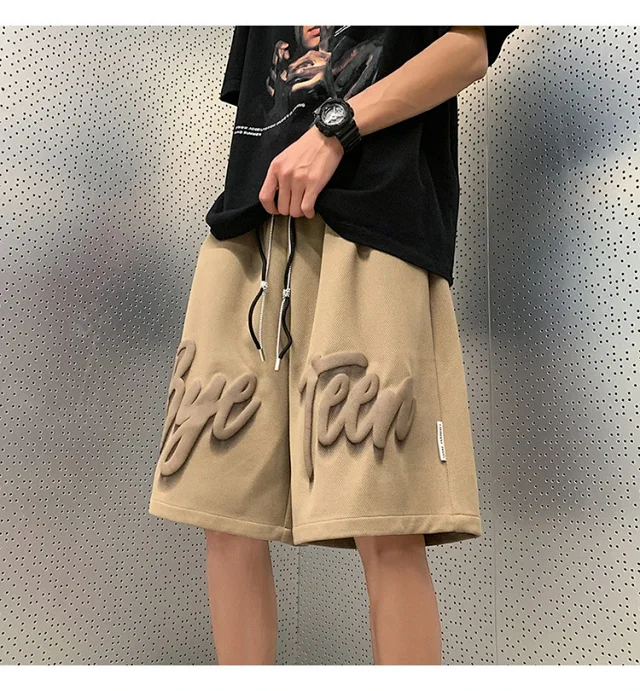 2025 Men's Foam Print American Shorts Detail