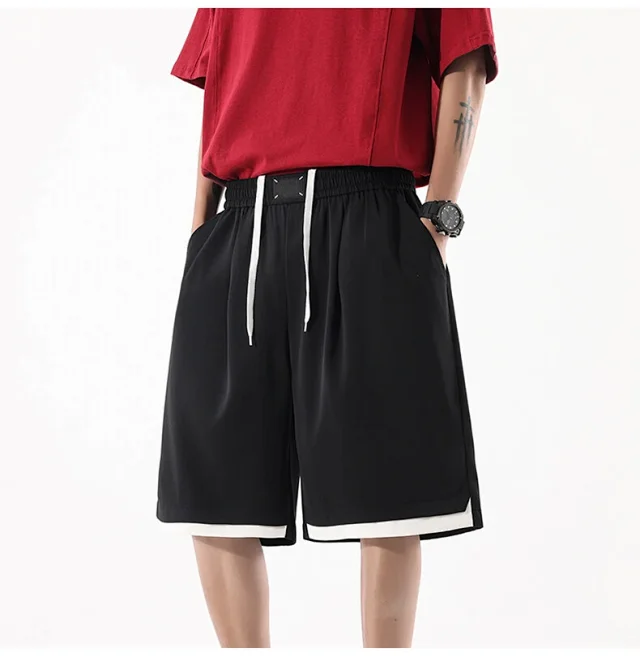 Men's Summer Cotton Loose Cargo Shorts Detail