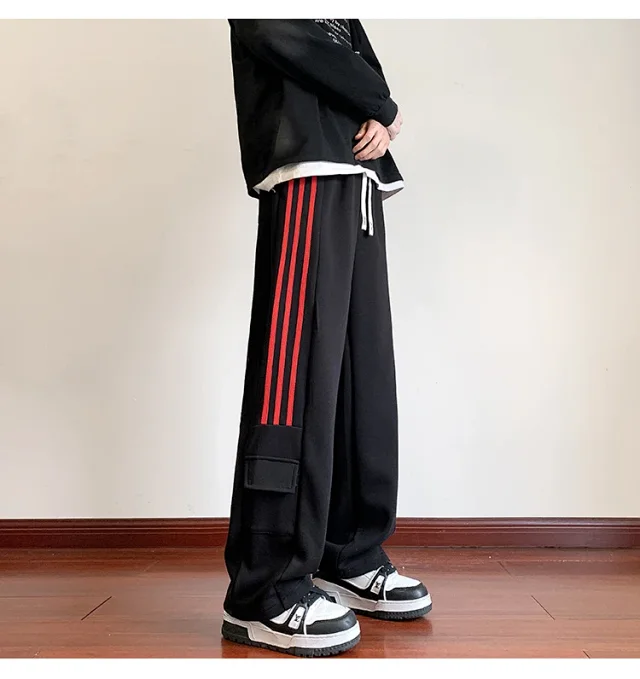 Men's Retro Striped Hiphop Pants Detail