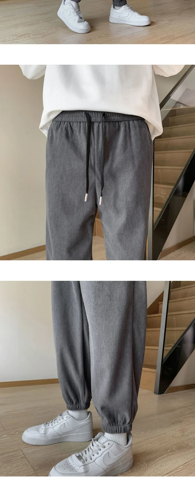Men's Corduroy Joggers Winter Detail