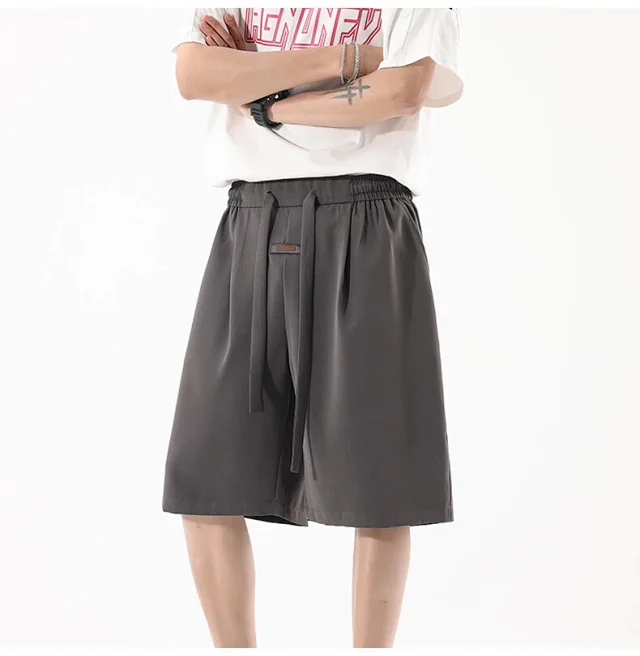 Men's Summer Printed Ice Silk Beach Shorts Detail