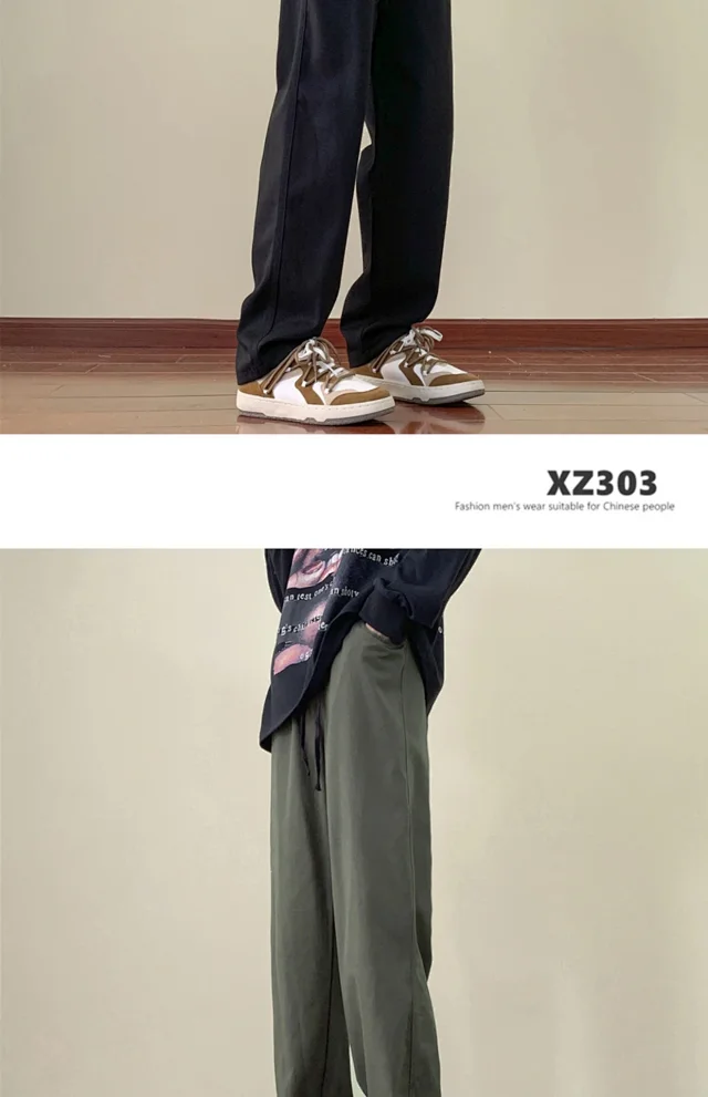 Men's Spring/Fall Cotton Straight Breathable Cargo Pants Detail