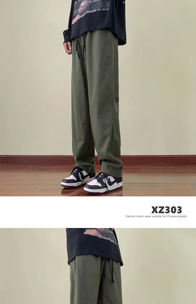 Men's Spring/Fall Cotton Straight Breathable Cargo Pants Detail