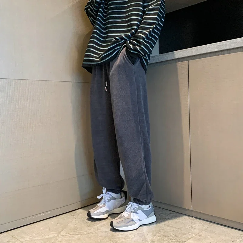 Men's Corduroy Tapered Wide-leg Pants