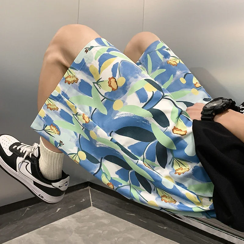 Men's Summer Thin Quick-dry Trendy Floral Beach Shorts