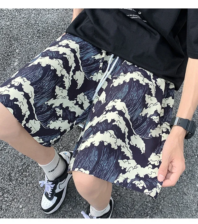 Men's Summer Ice Silk Quick-Dry Beach Shorts Detail